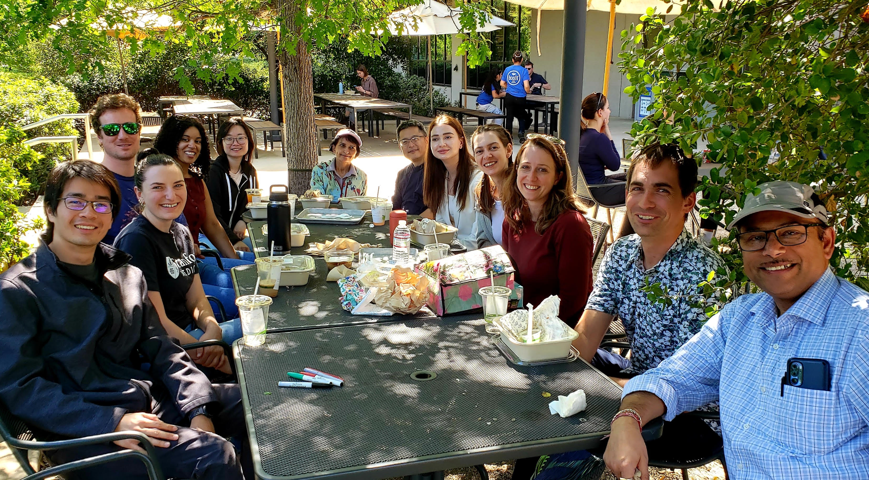 Lab lunch and new job celebration for Alyssa Yoxsimer