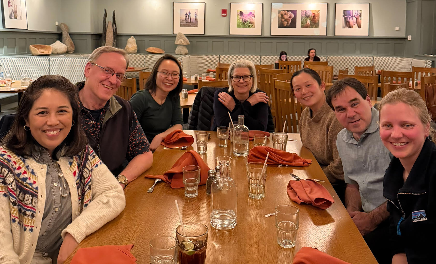 Boston-area Kingsley Lab alumni dinner covering many eras and interests!
